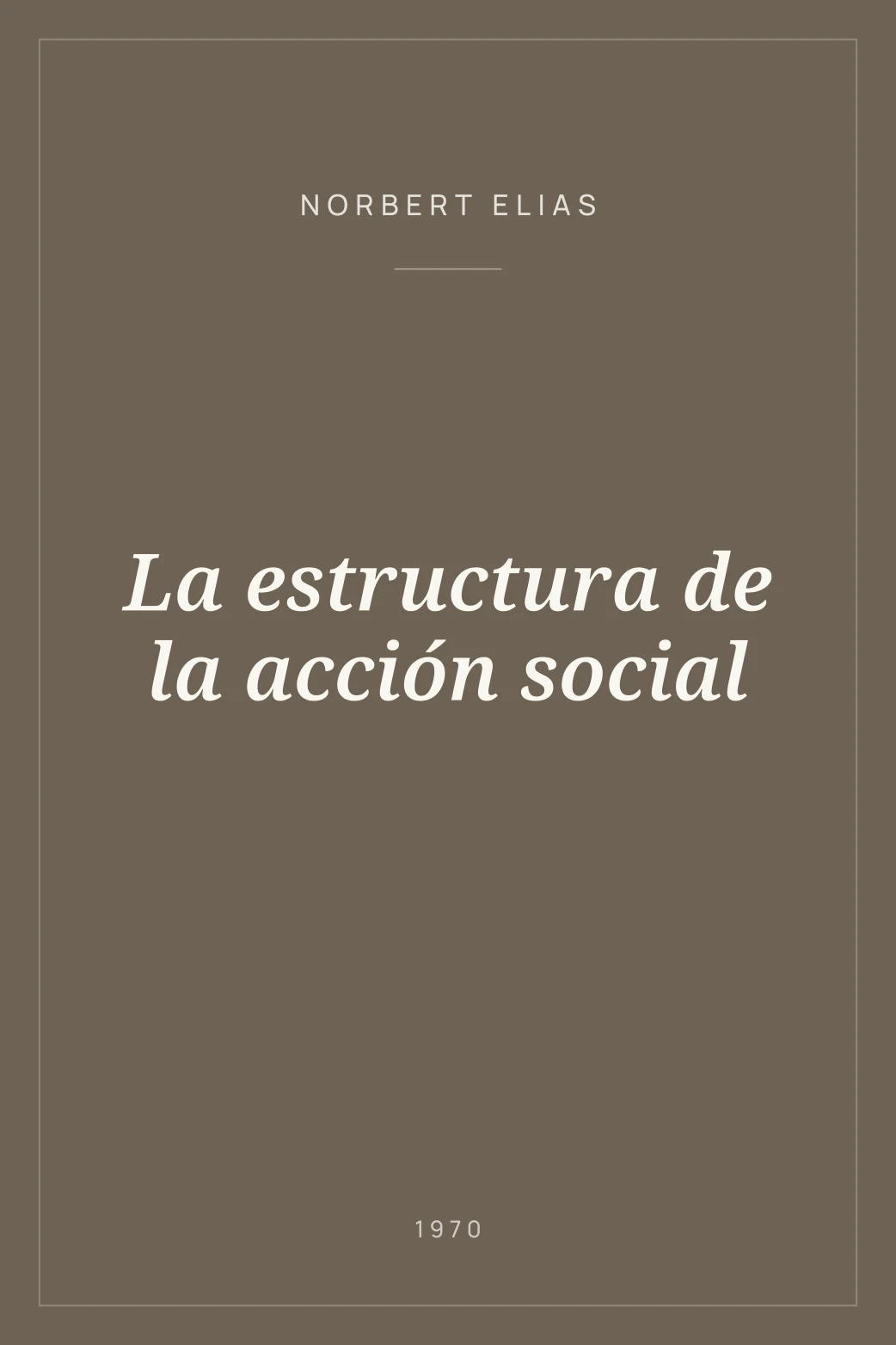 Portada de La estructura de la acción social