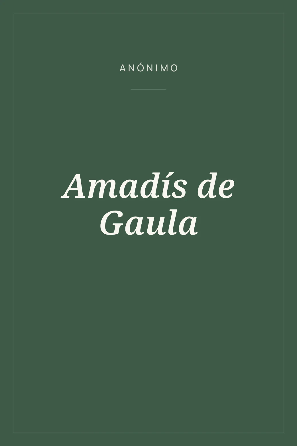 Portada de Amadís de Gaula