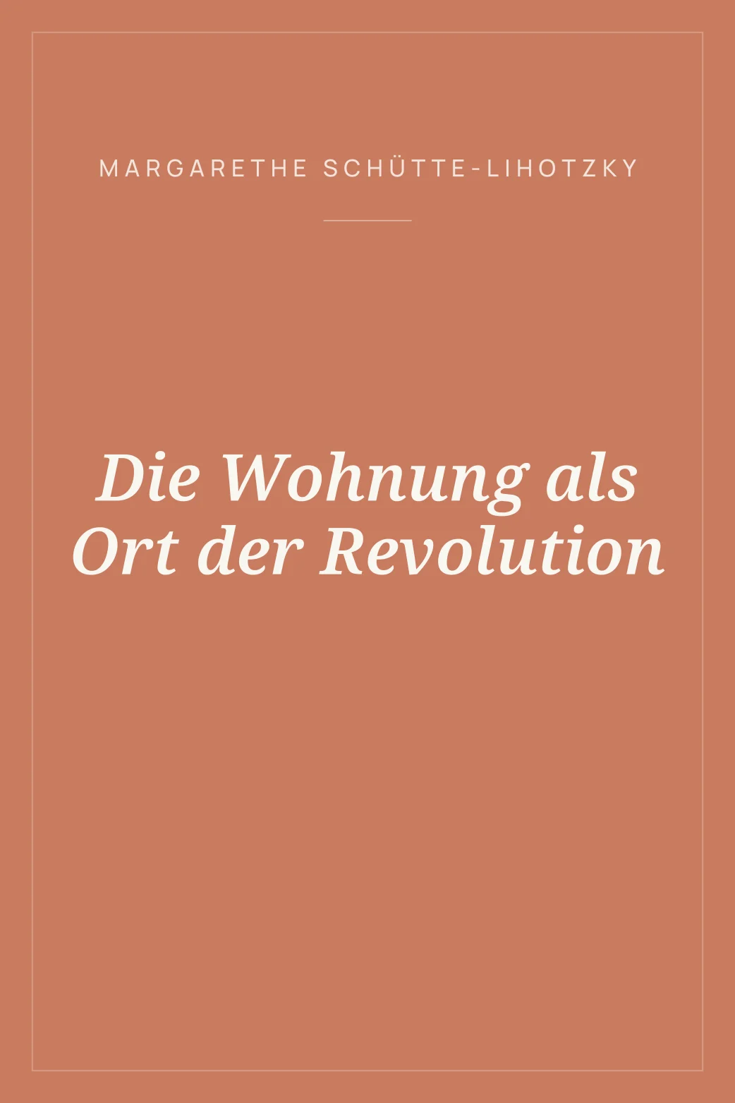 Portada de Die Wohnung als Ort der Revolution