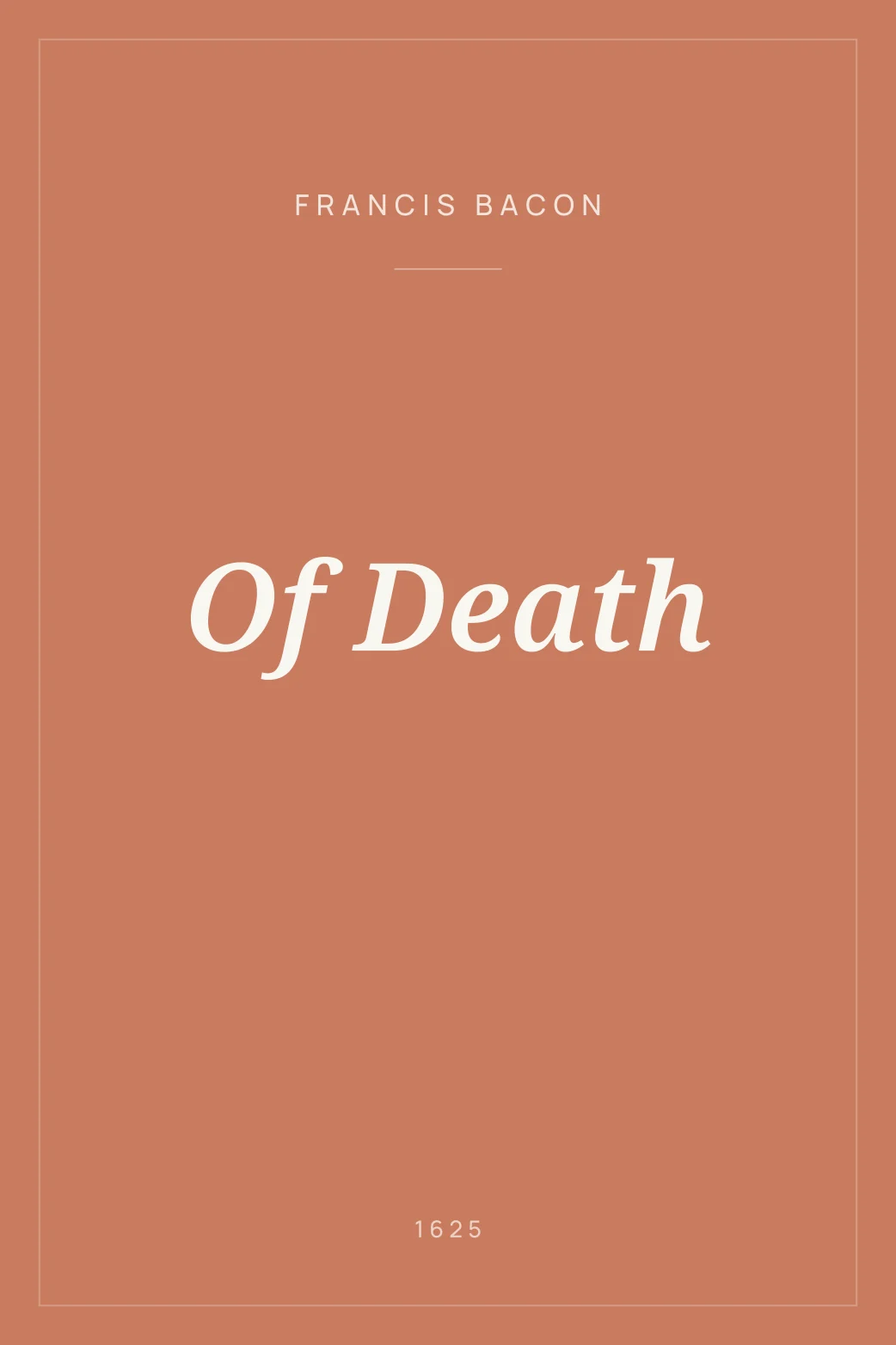 Portada de Of Death