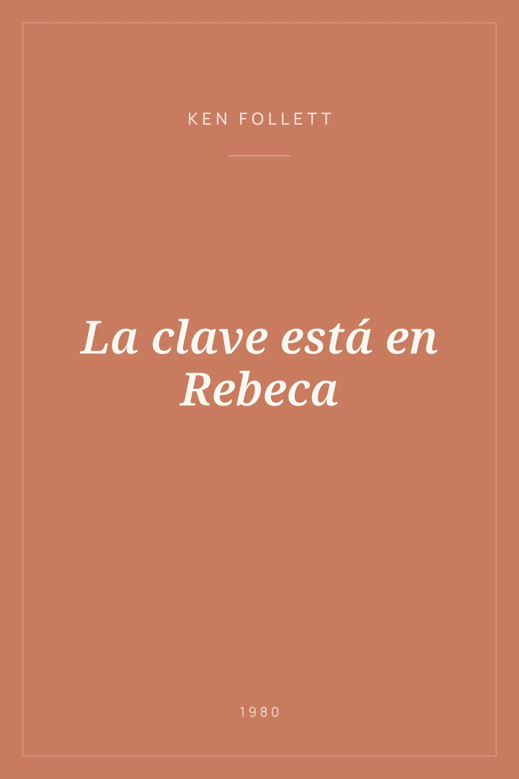 Portada de La clave está en Rebeca