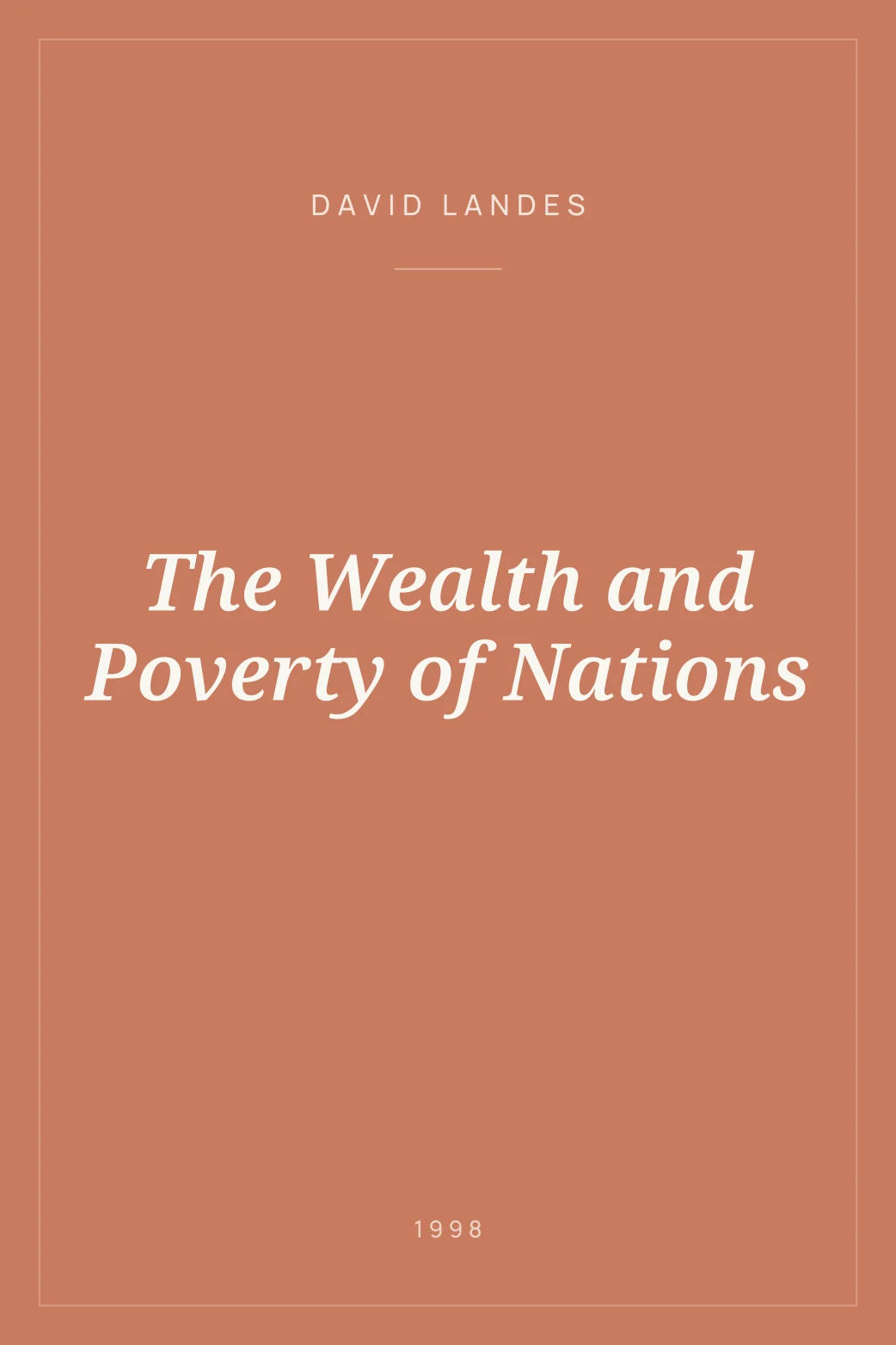 Portada de The Wealth and Poverty of Nations