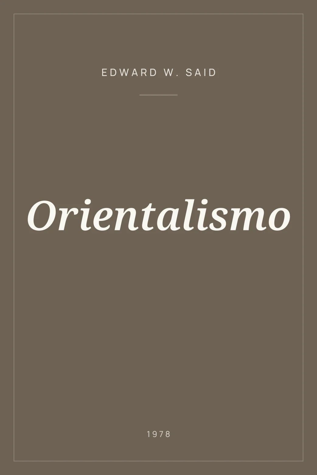 Portada de Orientalismo
