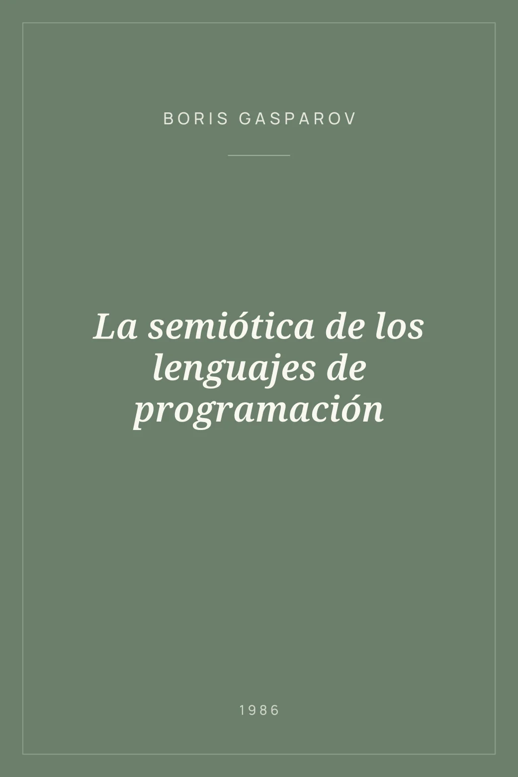 Portada de La semiótica de los lenguajes de programación