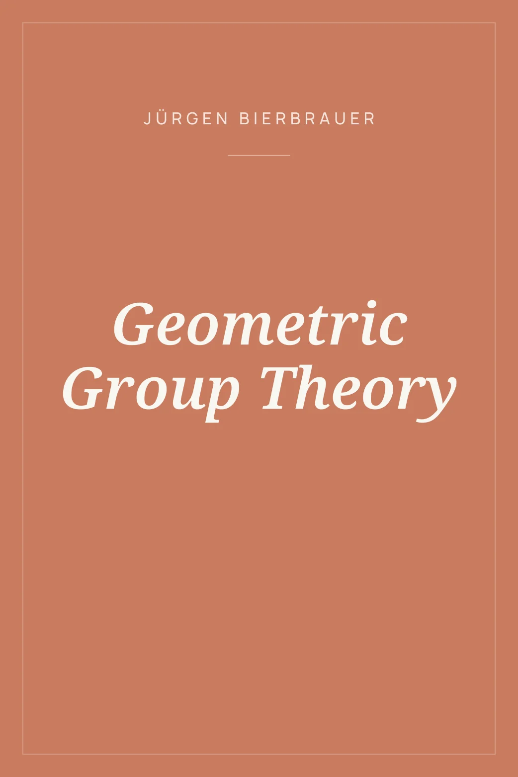 Portada de Geometric Group Theory
