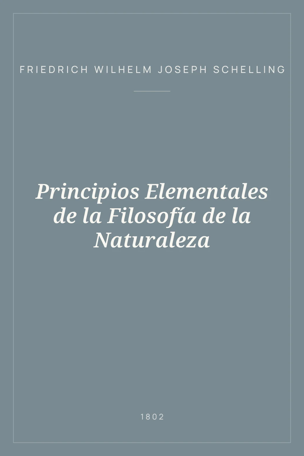 Portada de Principios Elementales de la Filosofía de la Naturaleza