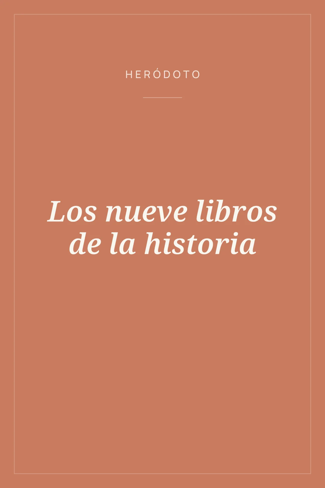 Portada de Los nueve libros de la historia