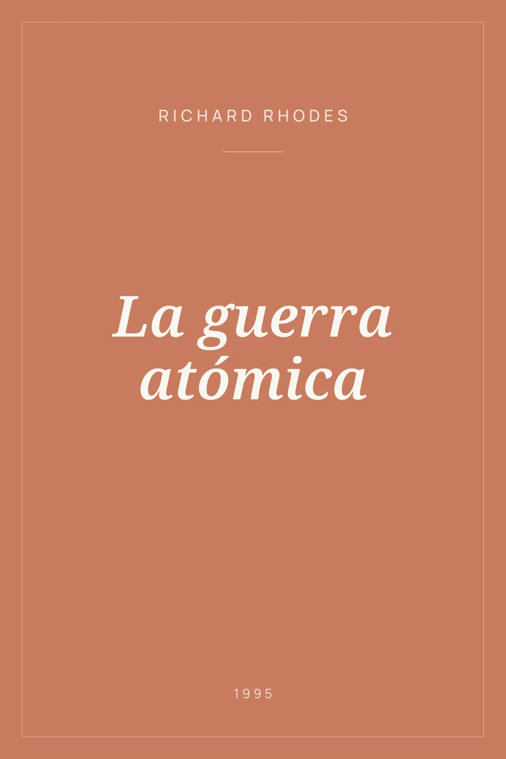Portada de La guerra atómica