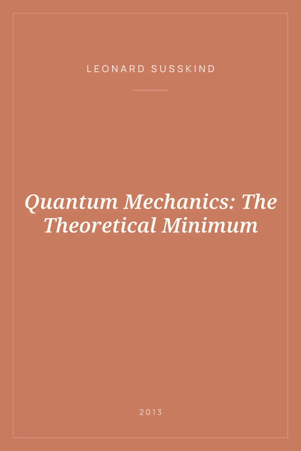 Portada de Quantum Mechanics: The Theoretical Minimum