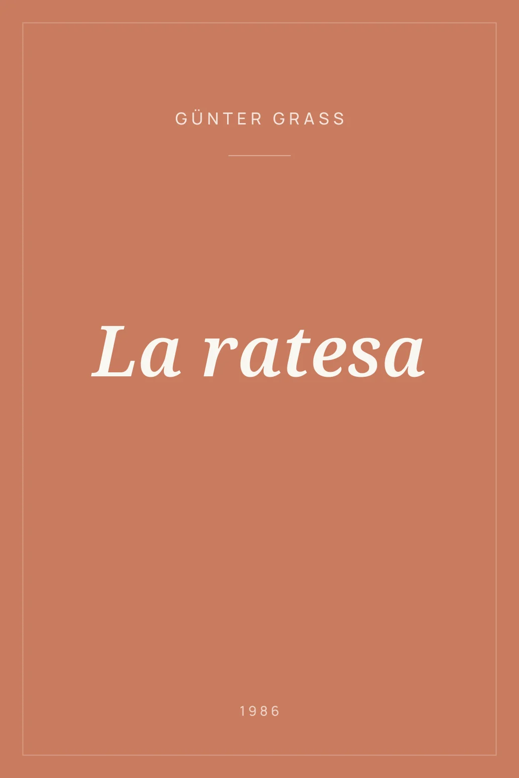 Portada de La ratesa
