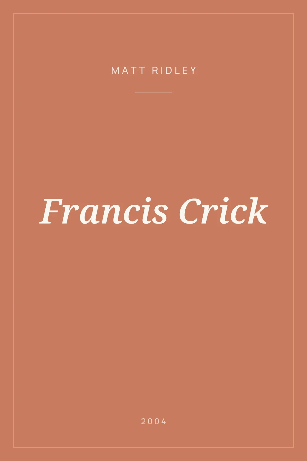 Portada de Francis Crick