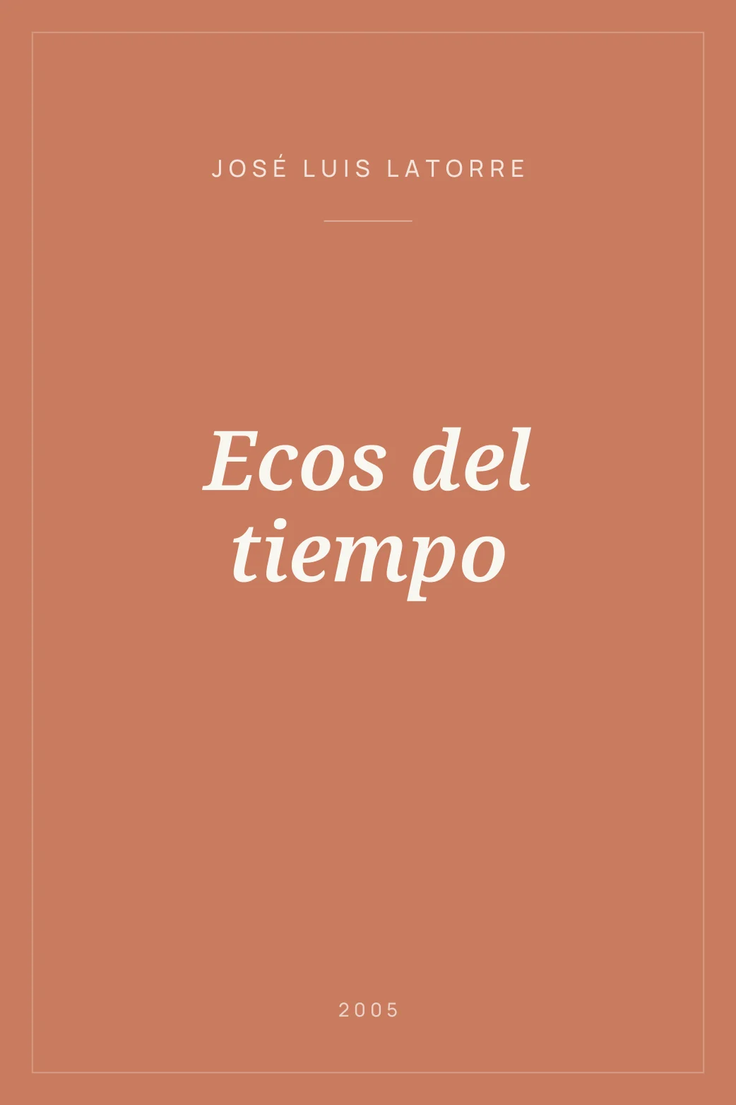 Portada de Ecos del tiempo