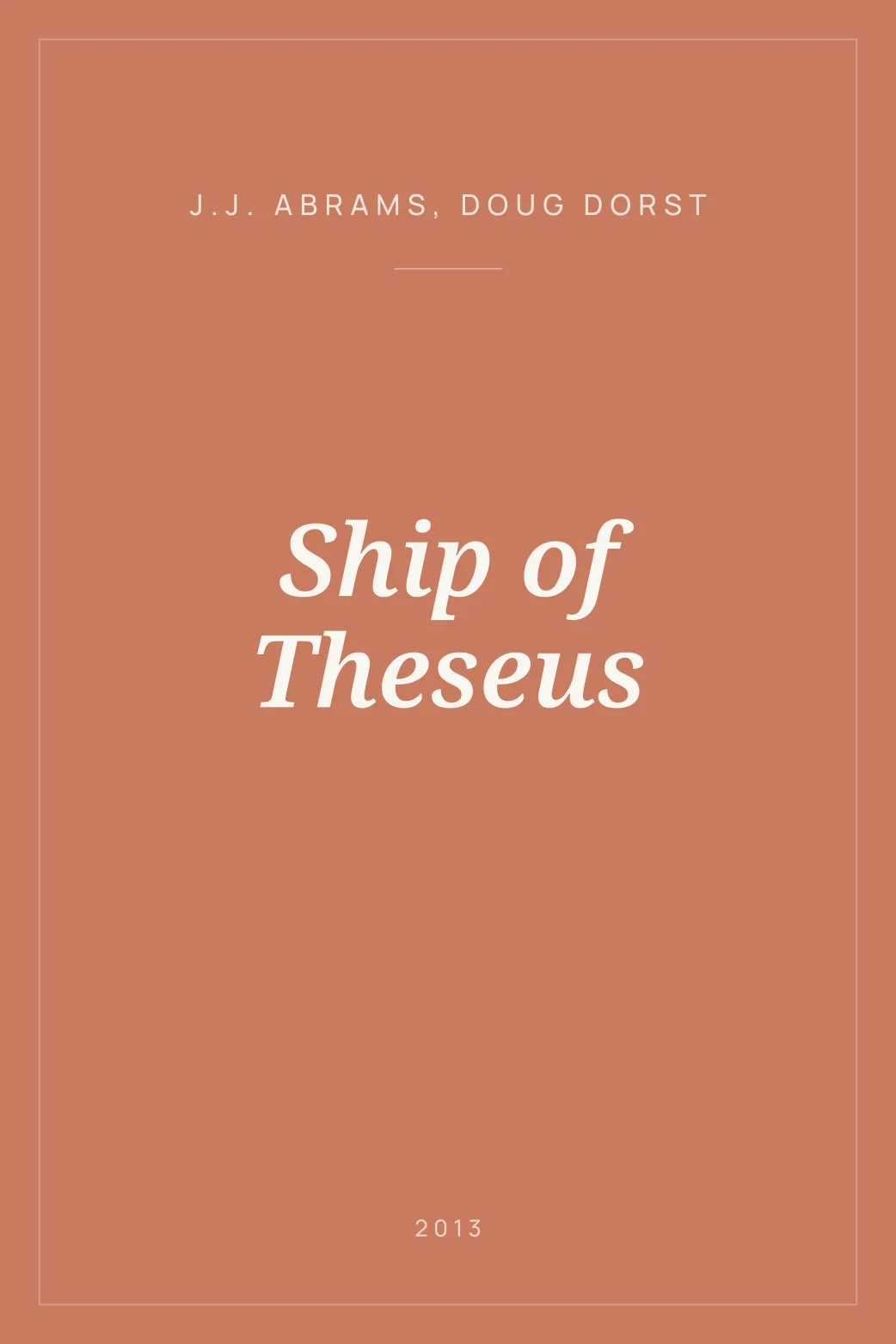 Portada de Ship of Theseus