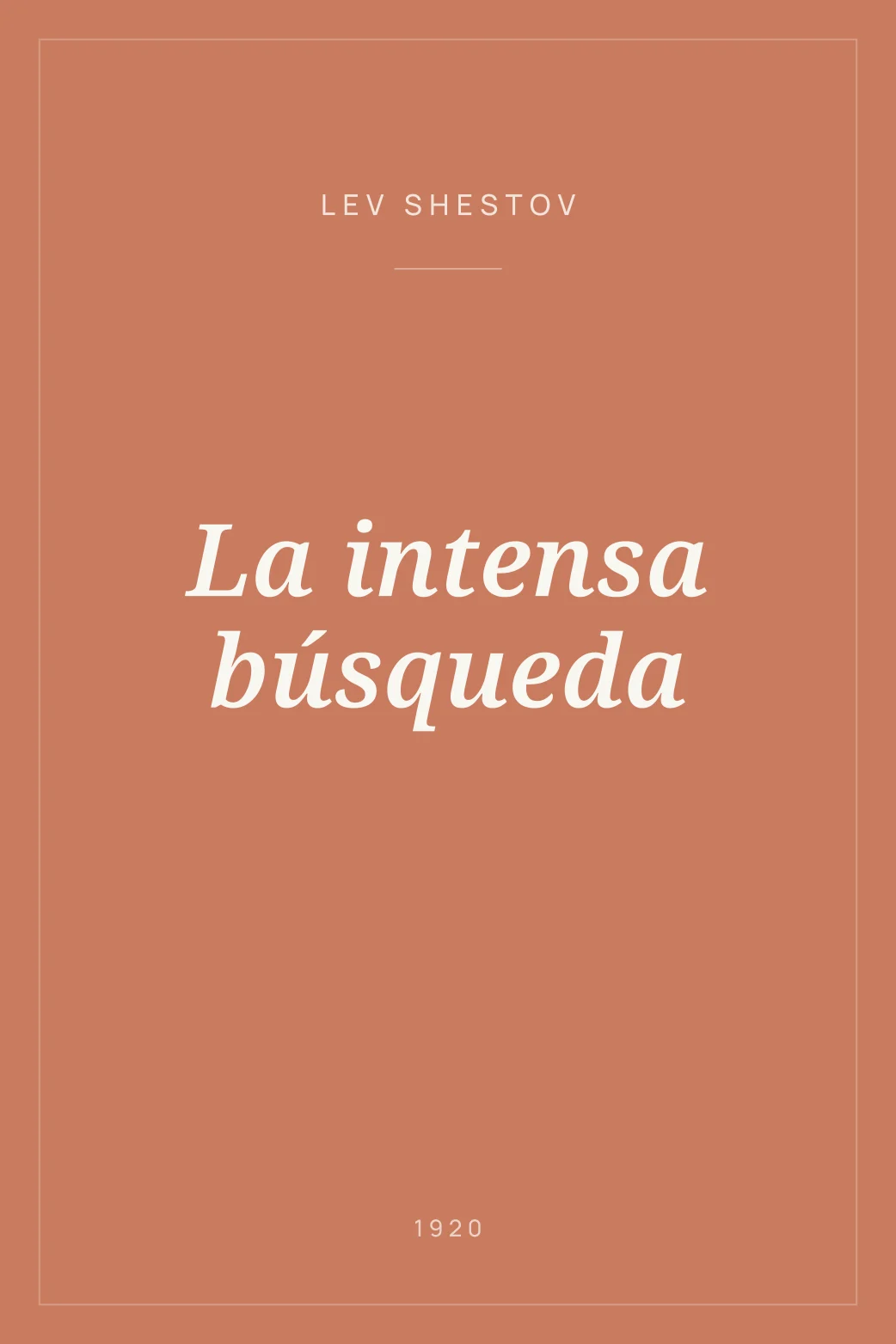 Portada de La intensa búsqueda