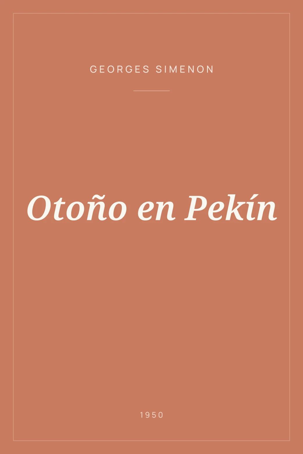 Portada de Otoño en Pekín