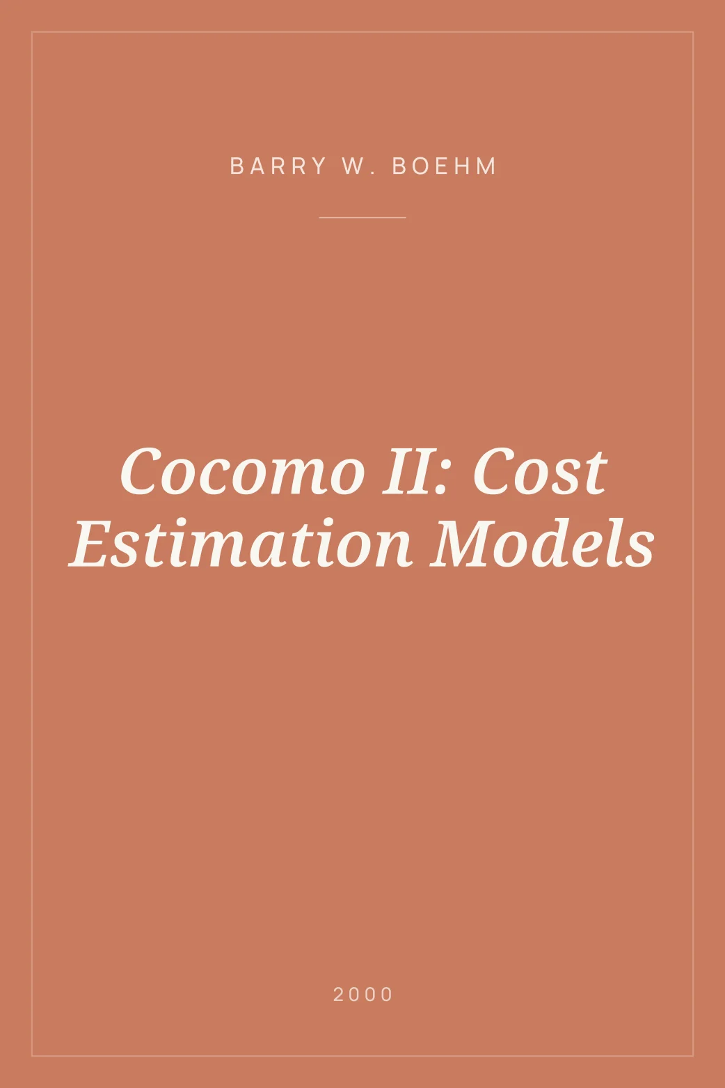 Portada de Cocomo II: Cost Estimation Models