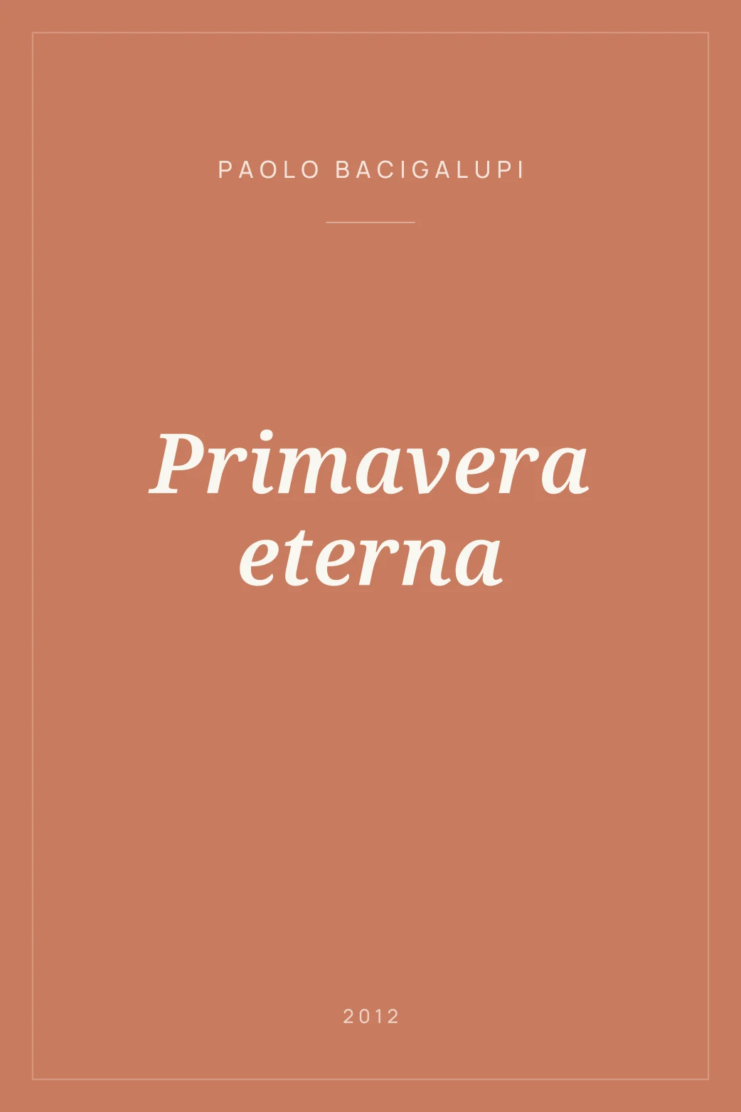 Portada de Primavera eterna