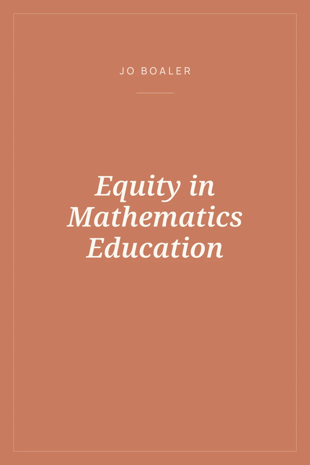 Portada de Equity in Mathematics Education