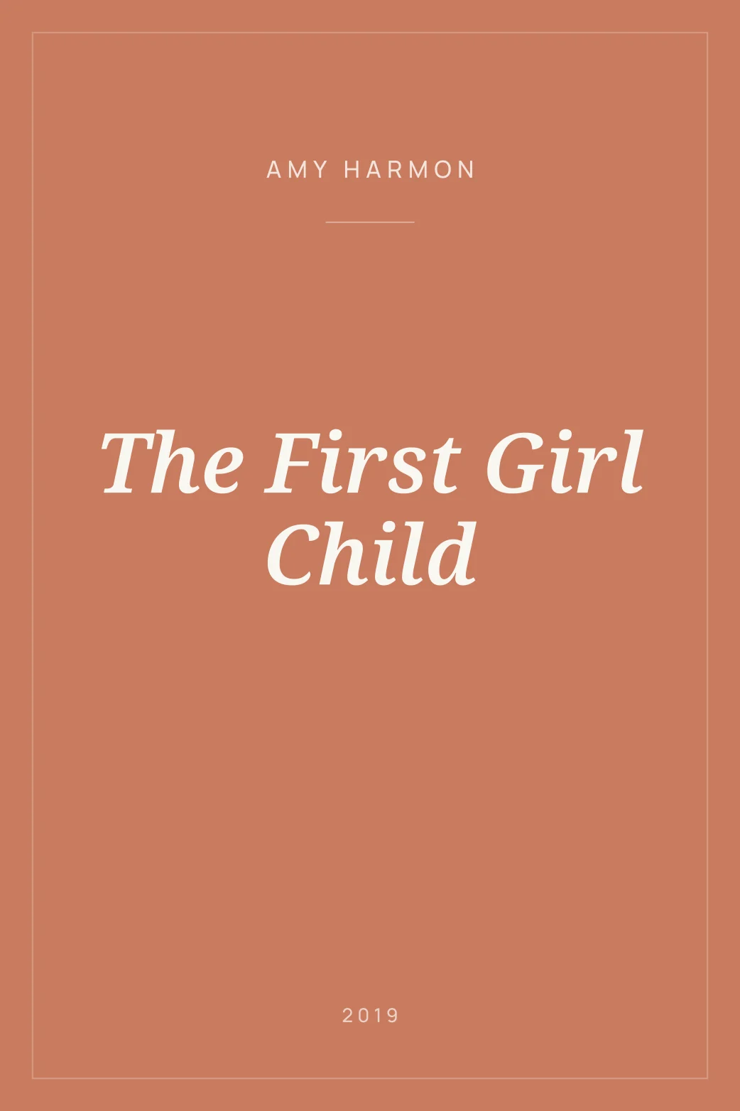Portada de The First Girl Child