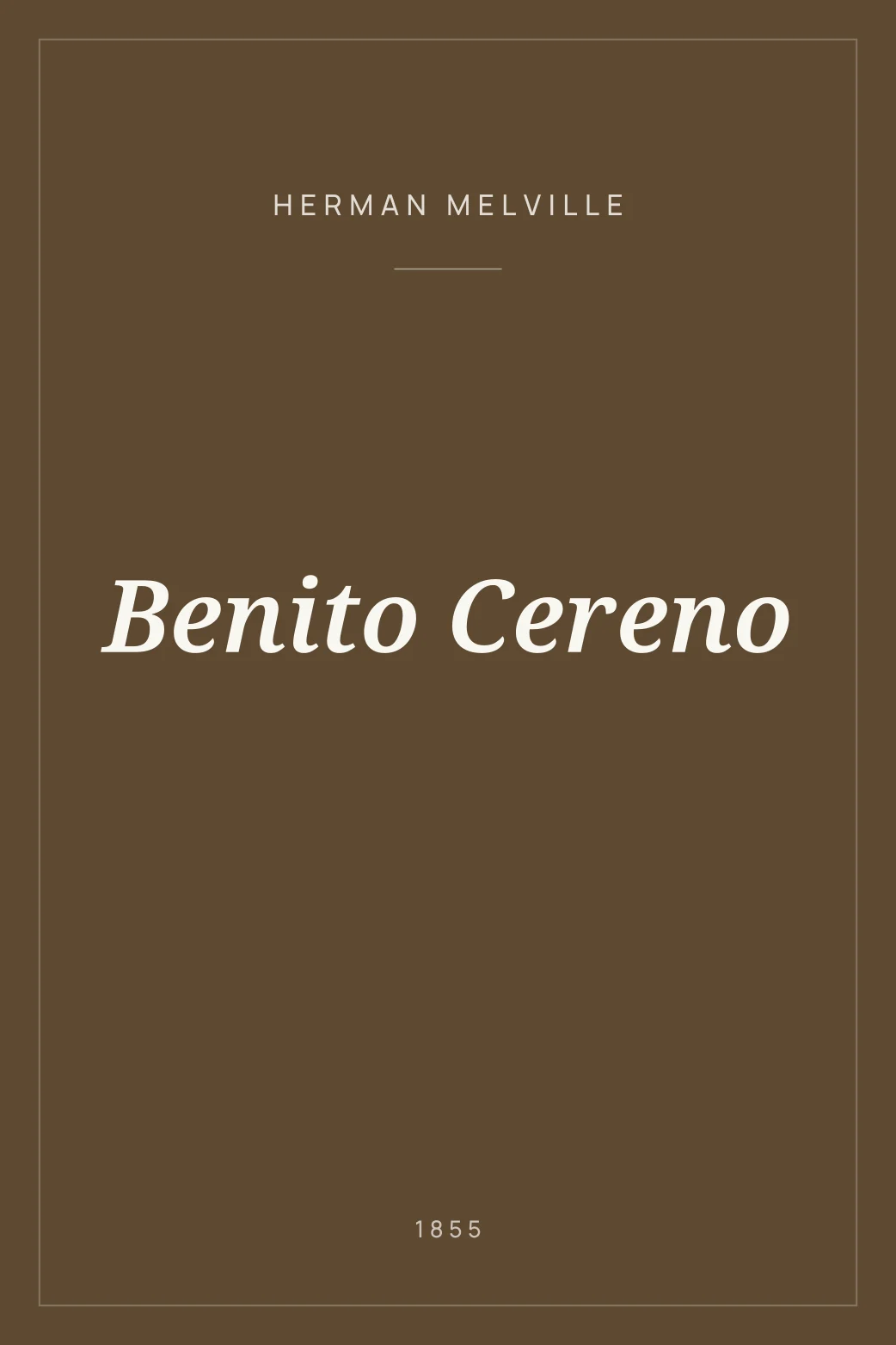 Portada de Benito Cereno