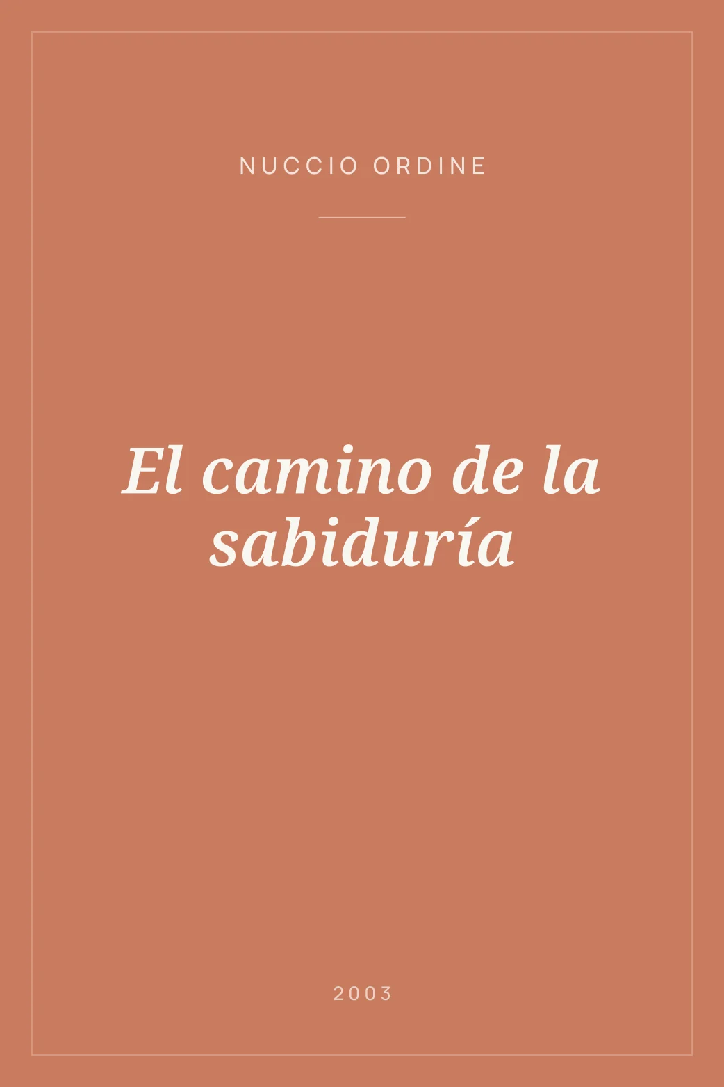 Portada de El camino de la sabiduría