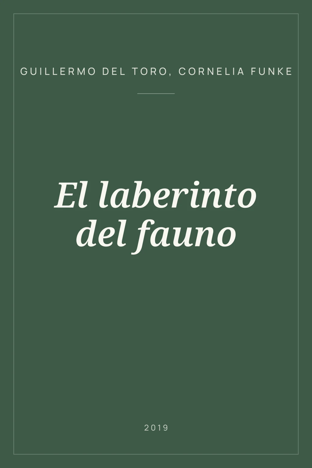 Portada de El laberinto del fauno