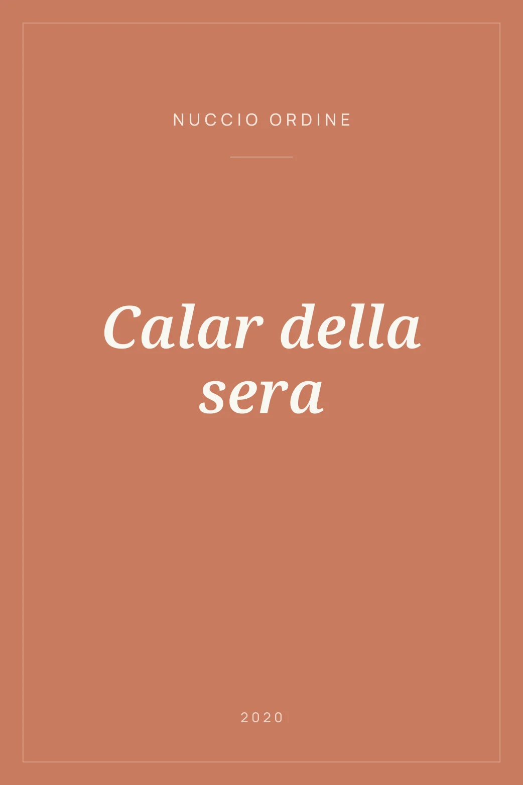 Portada de Calar della sera