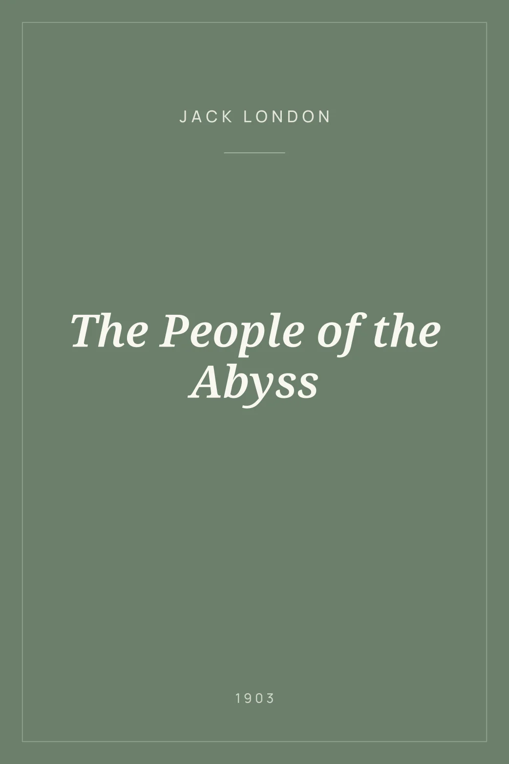 Portada de The People of the Abyss