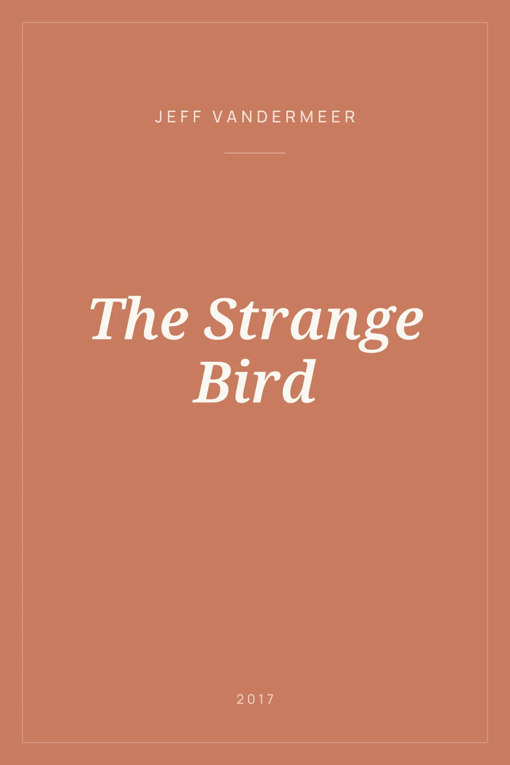 Portada de The Strange Bird