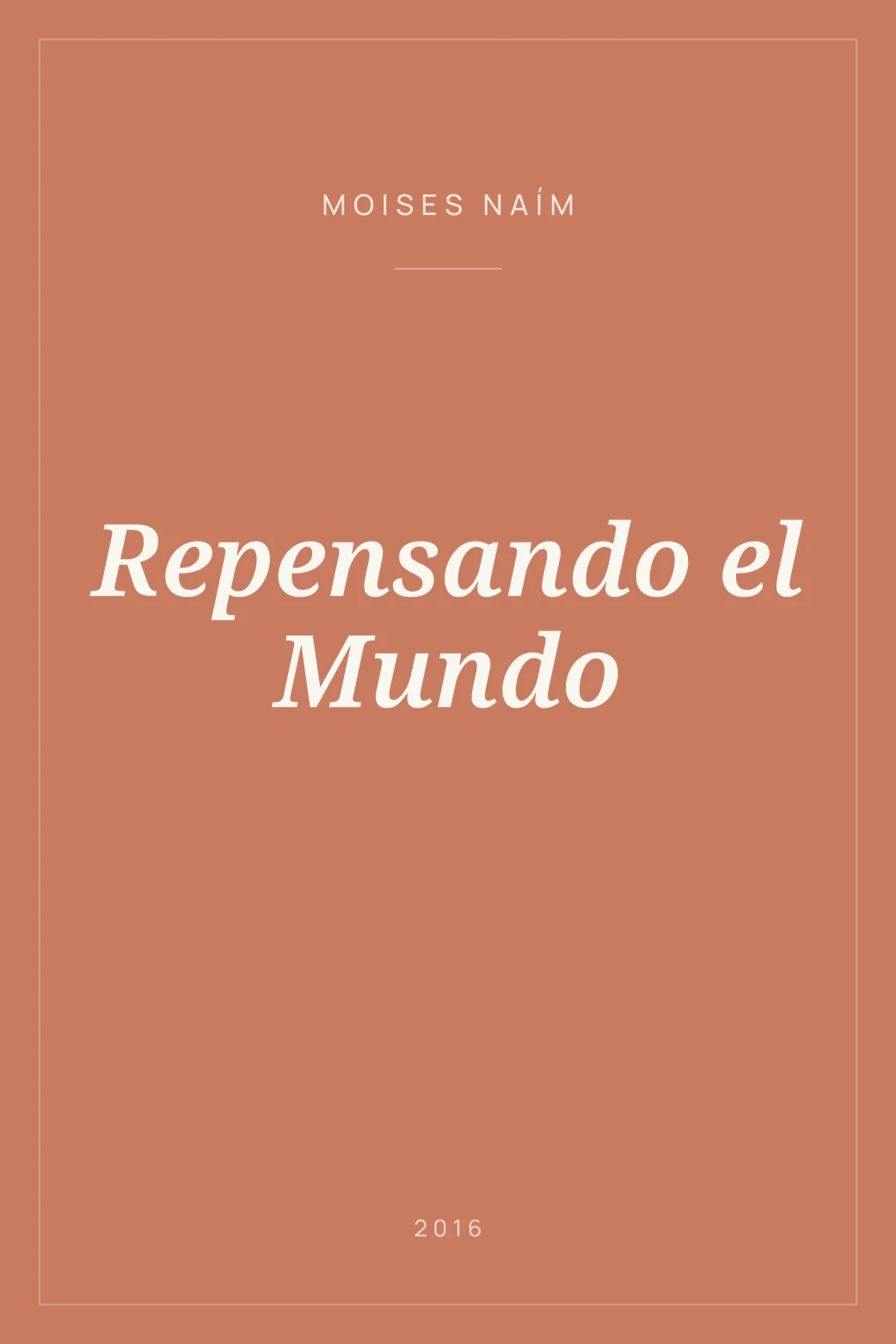 Portada de Repensando el Mundo