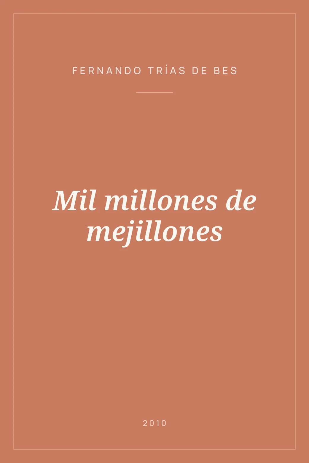 Portada de Mil millones de mejillones