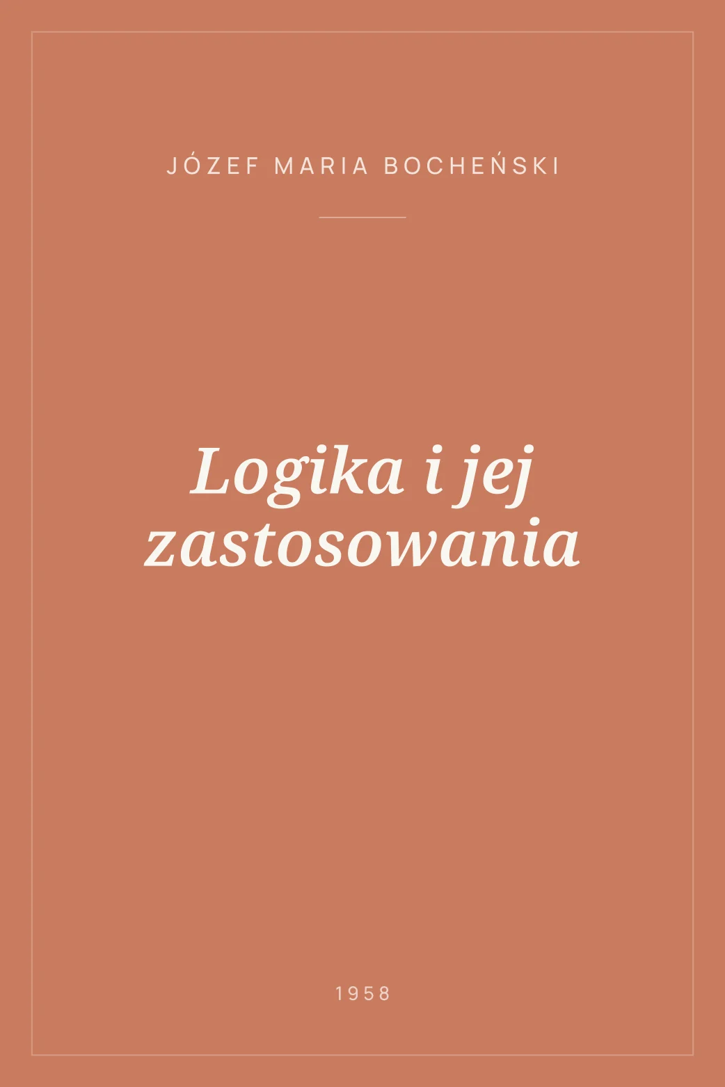 Portada de Logika i jej zastosowania