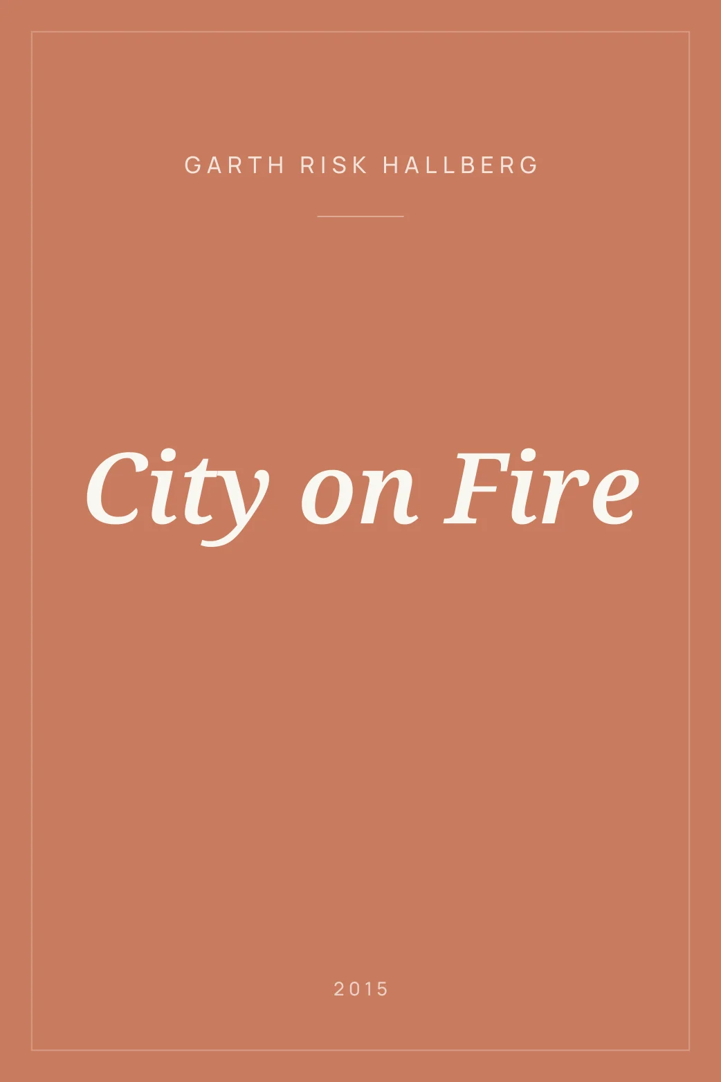 Portada de City on Fire