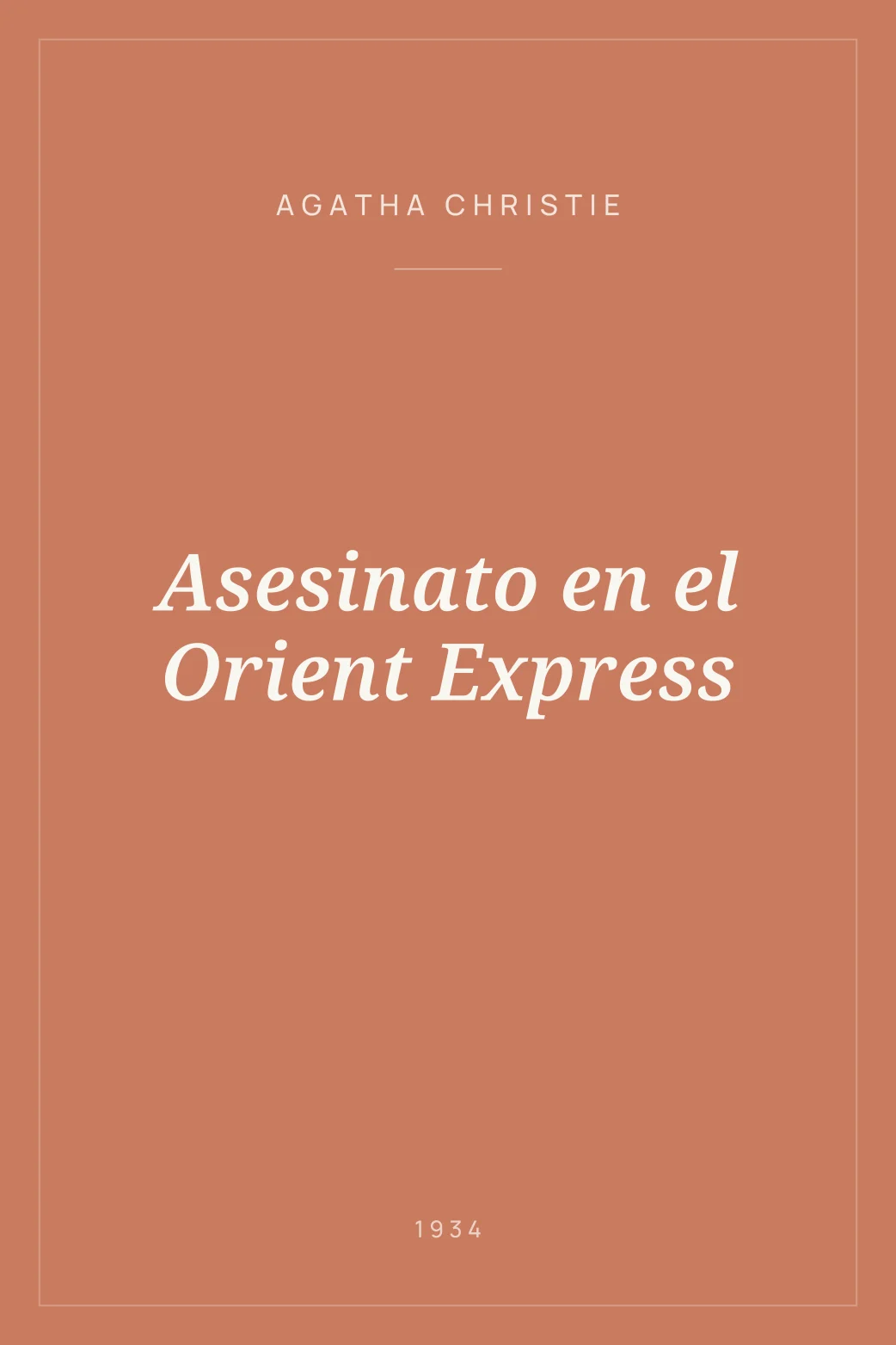 Portada de Asesinato en el Orient Express