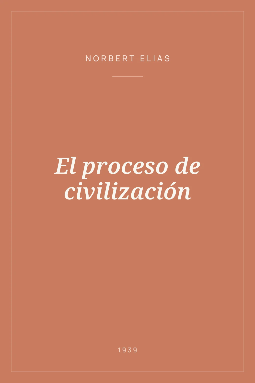 Portada de El proceso de civilización