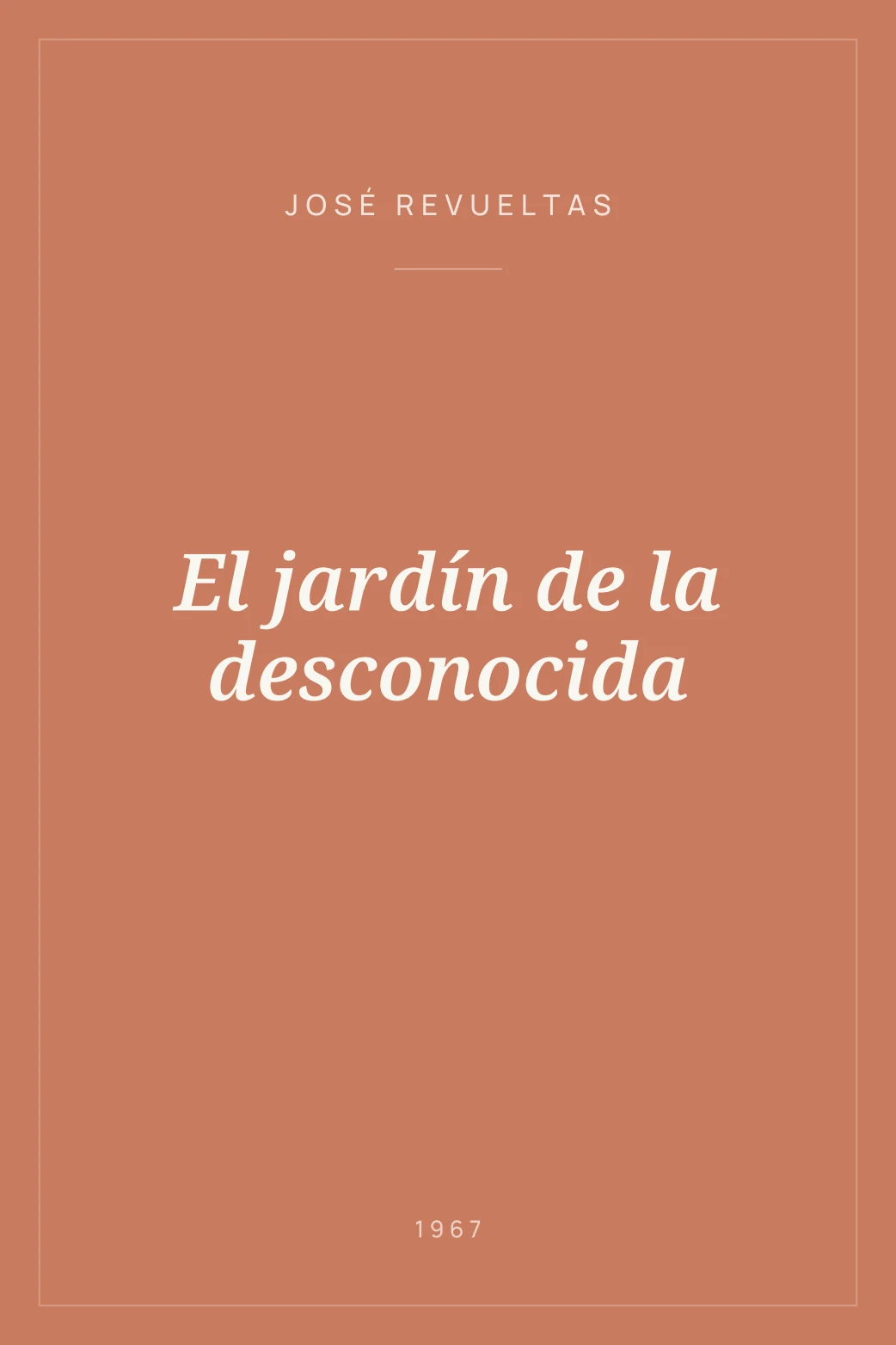 Portada de El jardín de la desconocida