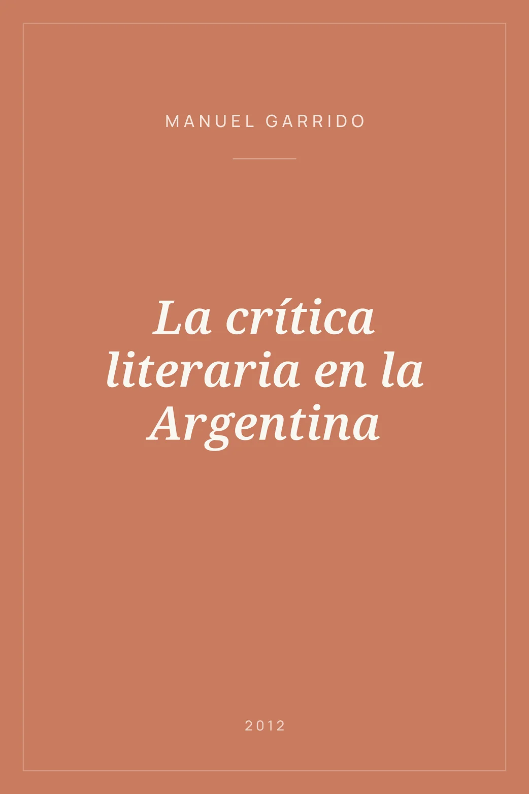 Portada de La crítica literaria en la Argentina