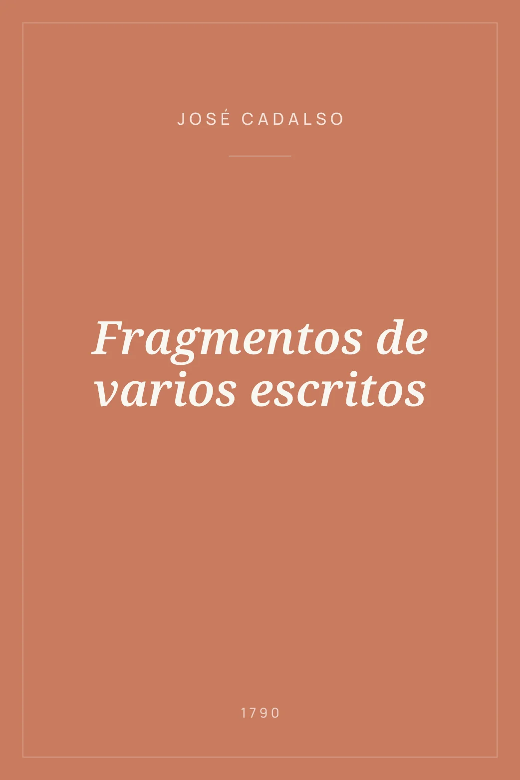 Portada de Fragmentos de varios escritos