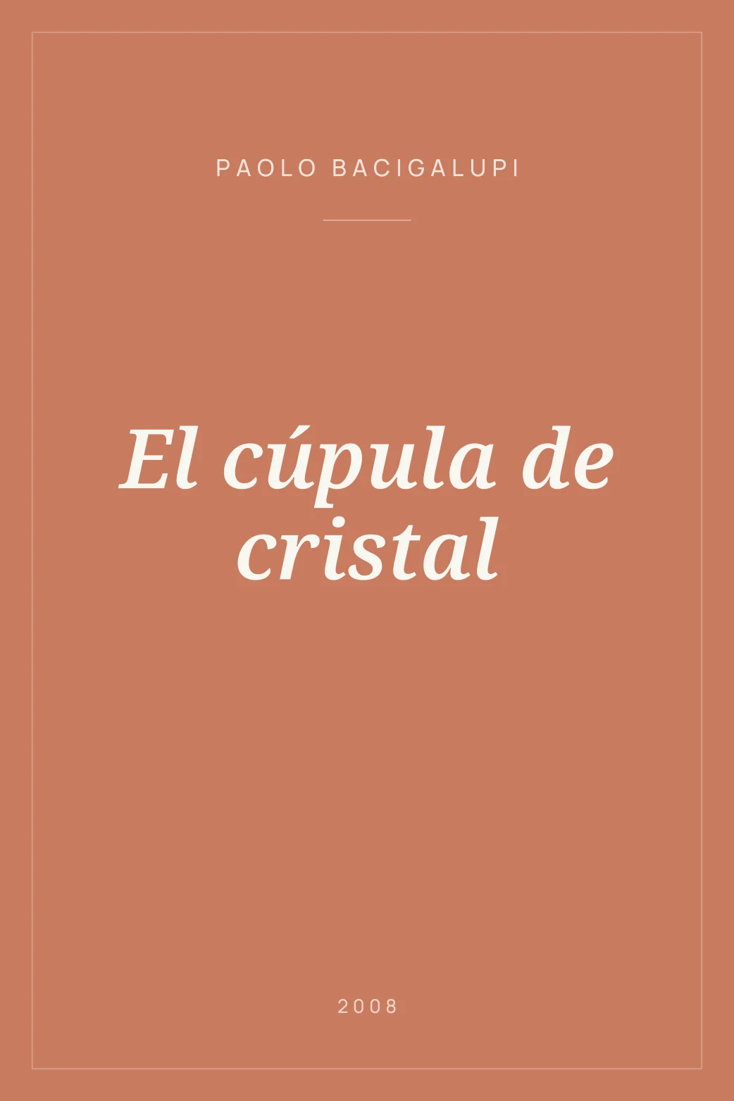Portada de El cúpula de cristal