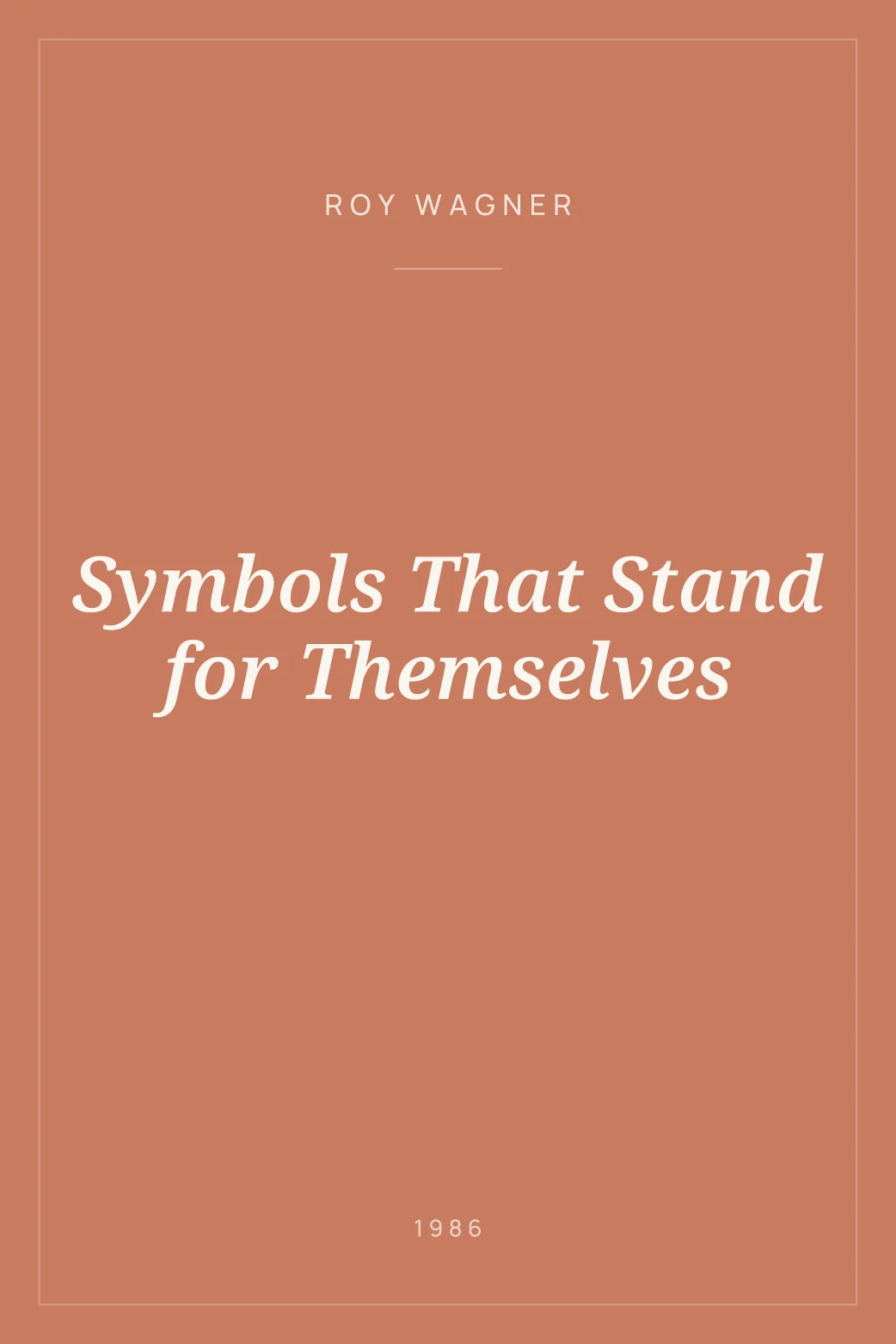 Portada de Symbols That Stand for Themselves