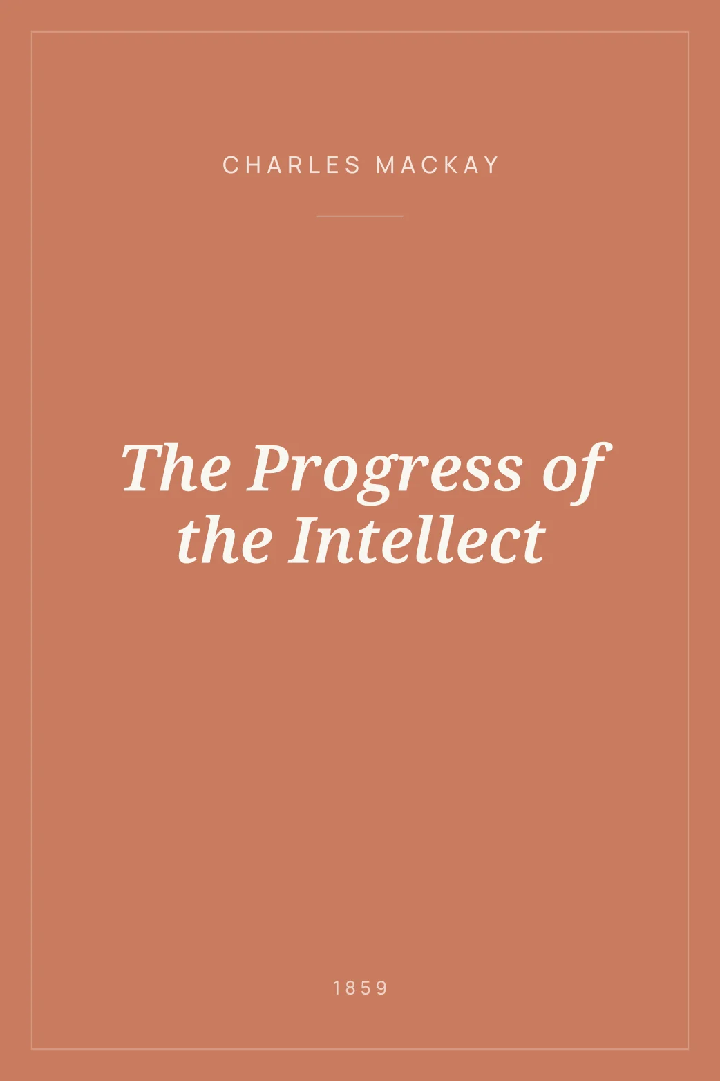 Portada de The Progress of the Intellect