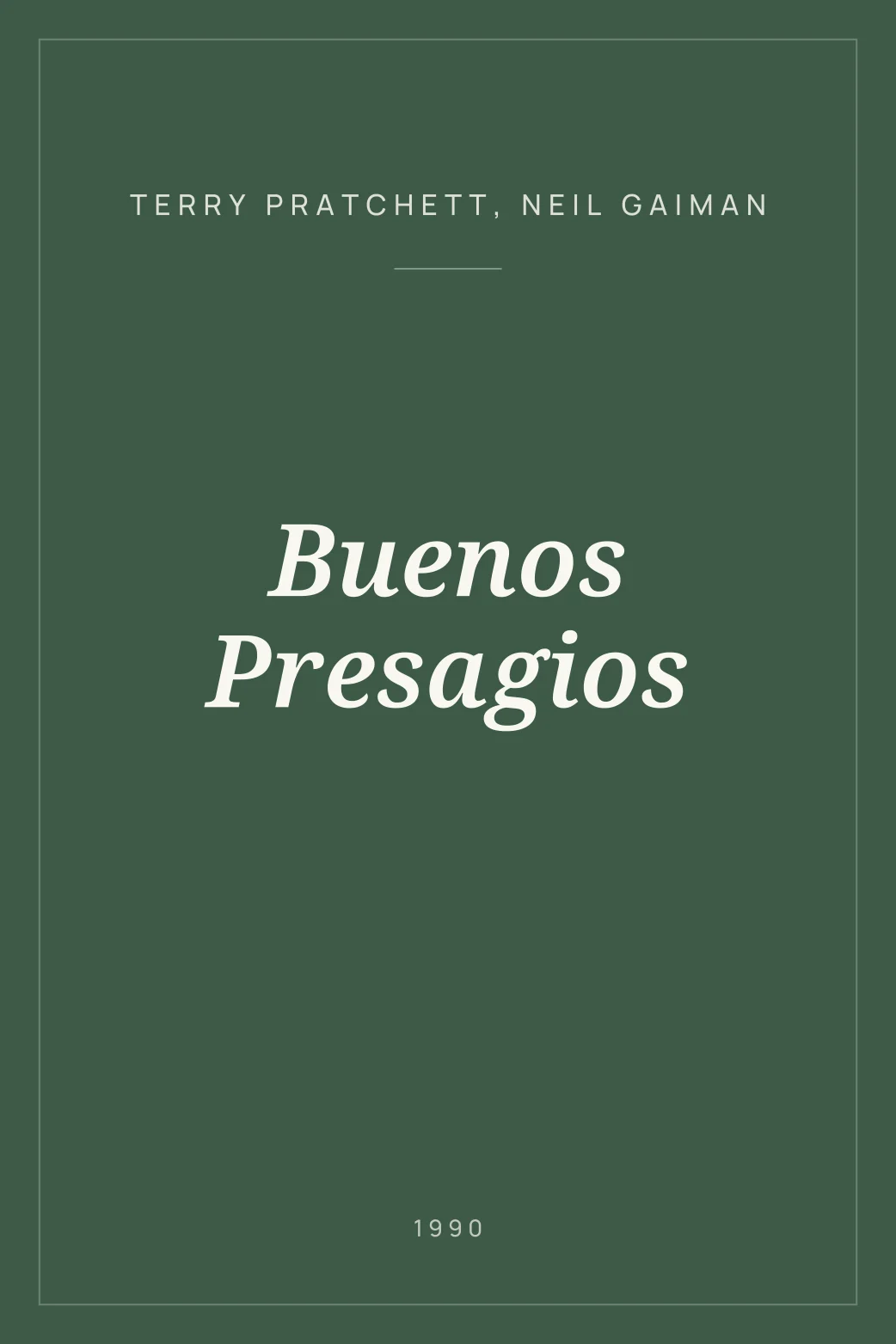Portada de Buenos Presagios