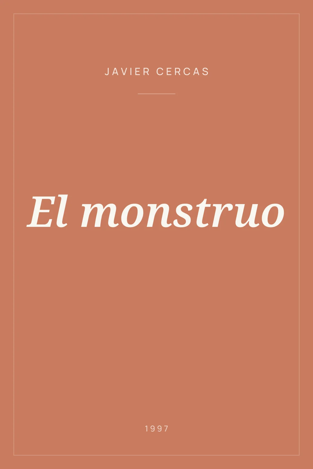 Portada de El monstruo