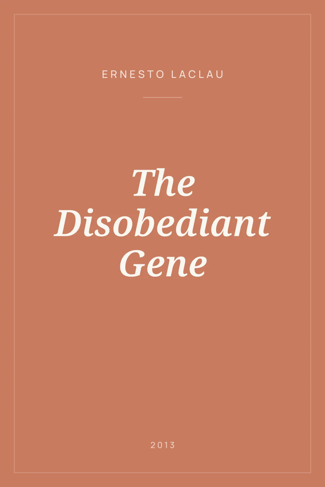 Portada de The Disobediant Gene