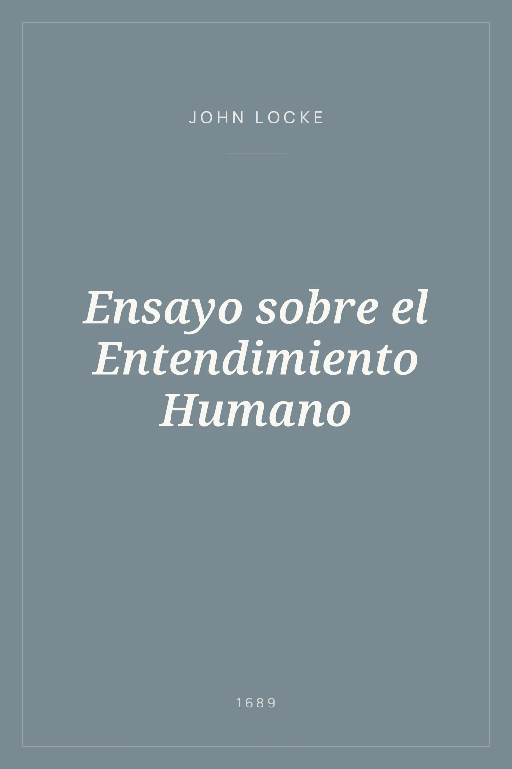 Portada de Ensayo sobre el Entendimiento Humano