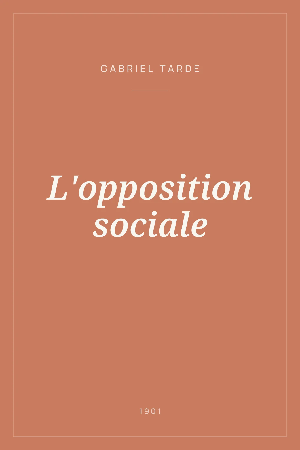 Portada de L'opposition sociale
