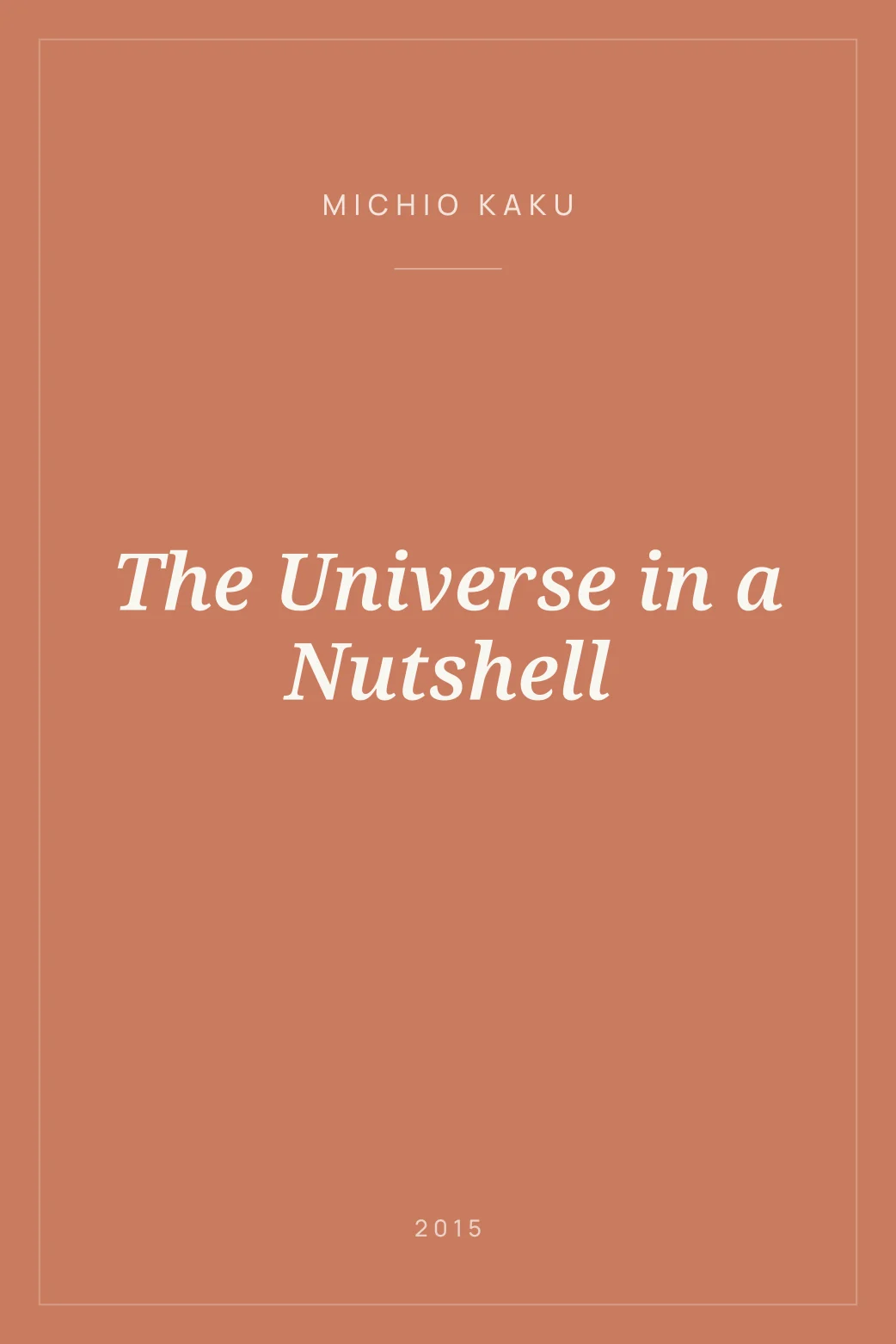 Portada de The Universe in a Nutshell