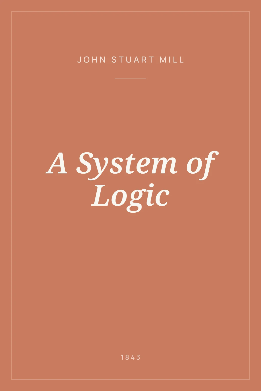 Portada de A System of Logic