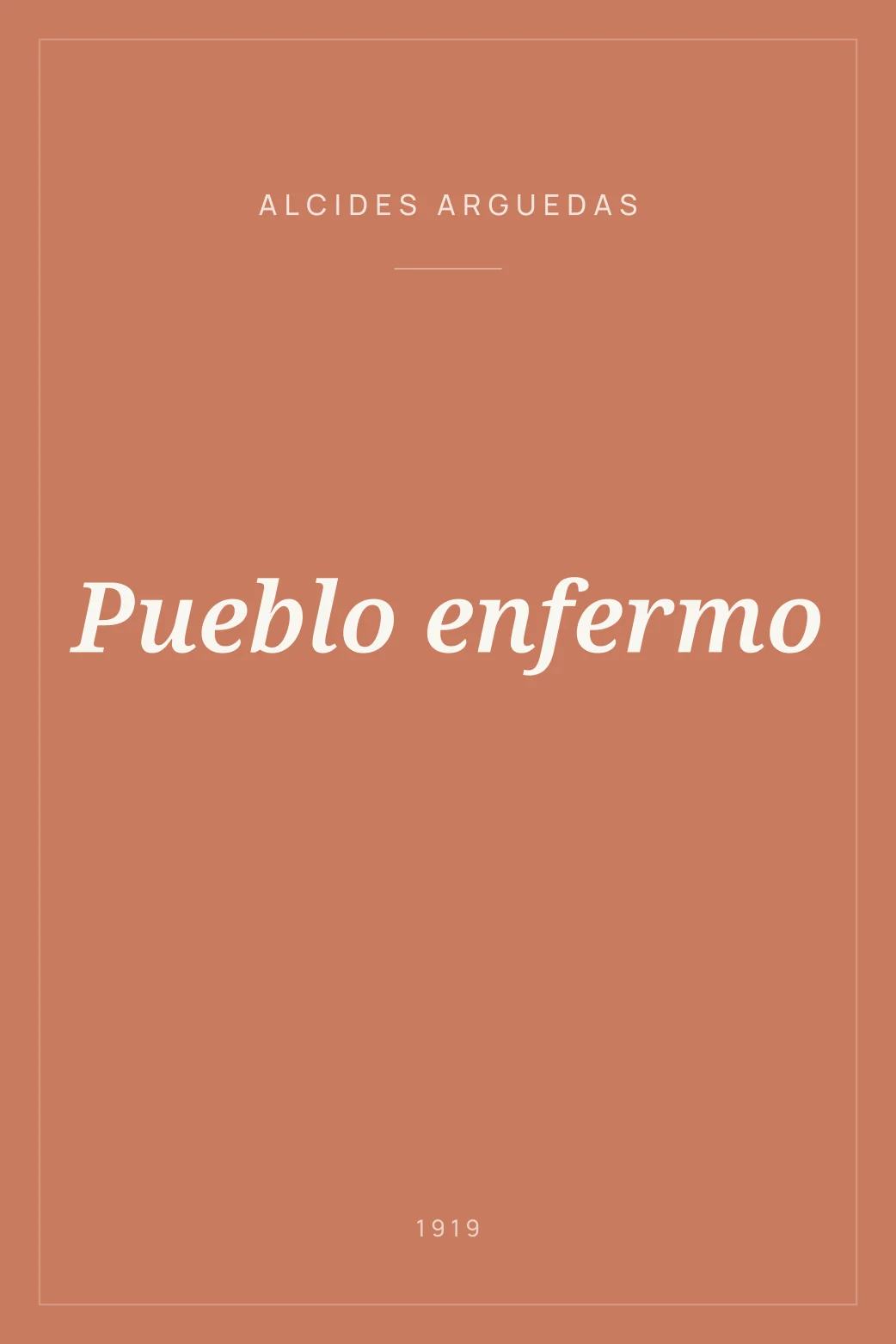 Portada de Pueblo enfermo