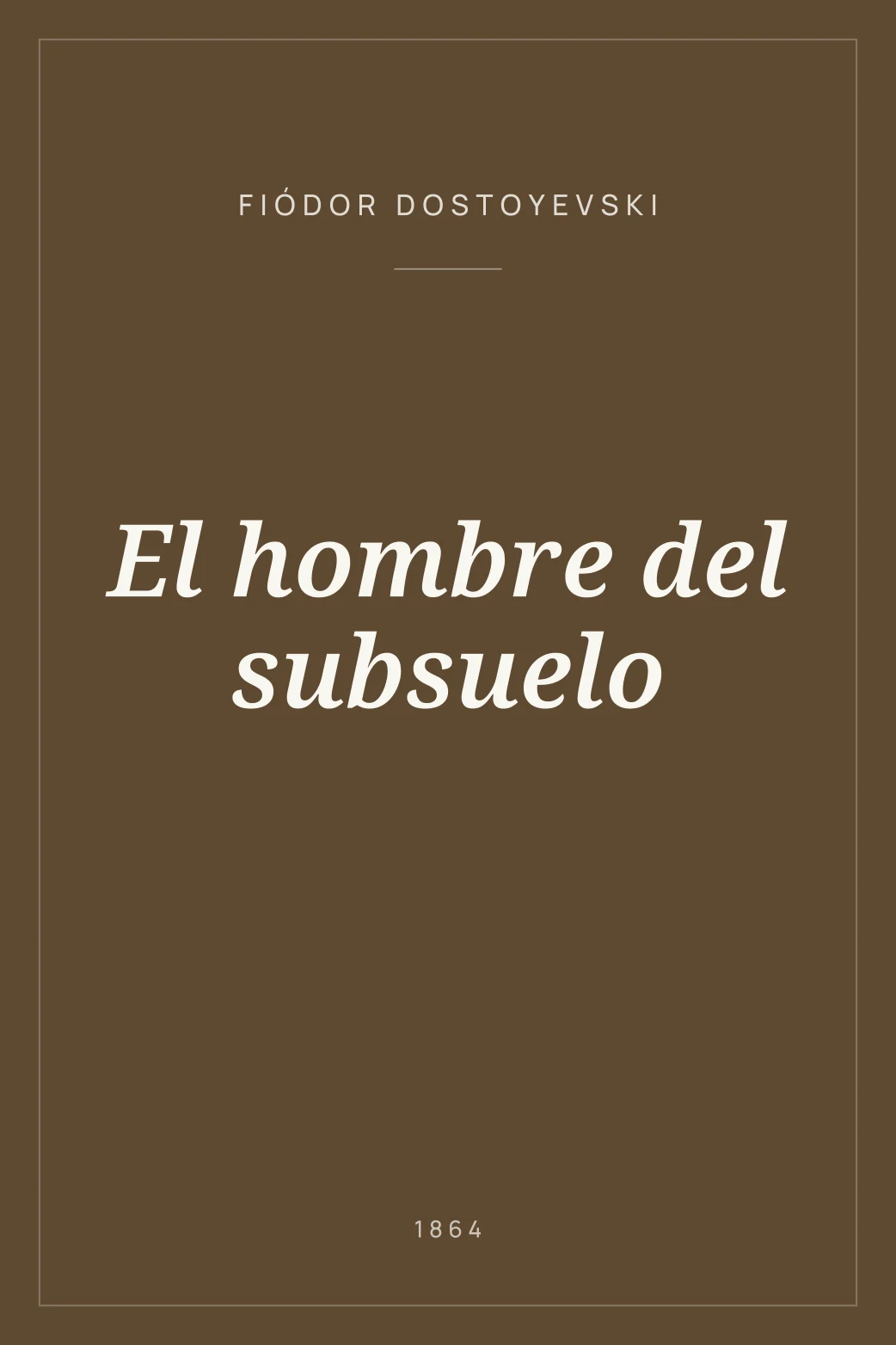Portada de El hombre del subsuelo